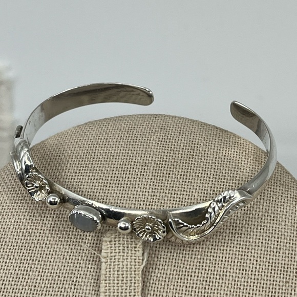 Vintage 90s Sterling Silver Handmade Cuff Bracelet – Florida Keys Design - Picture 12 of 17